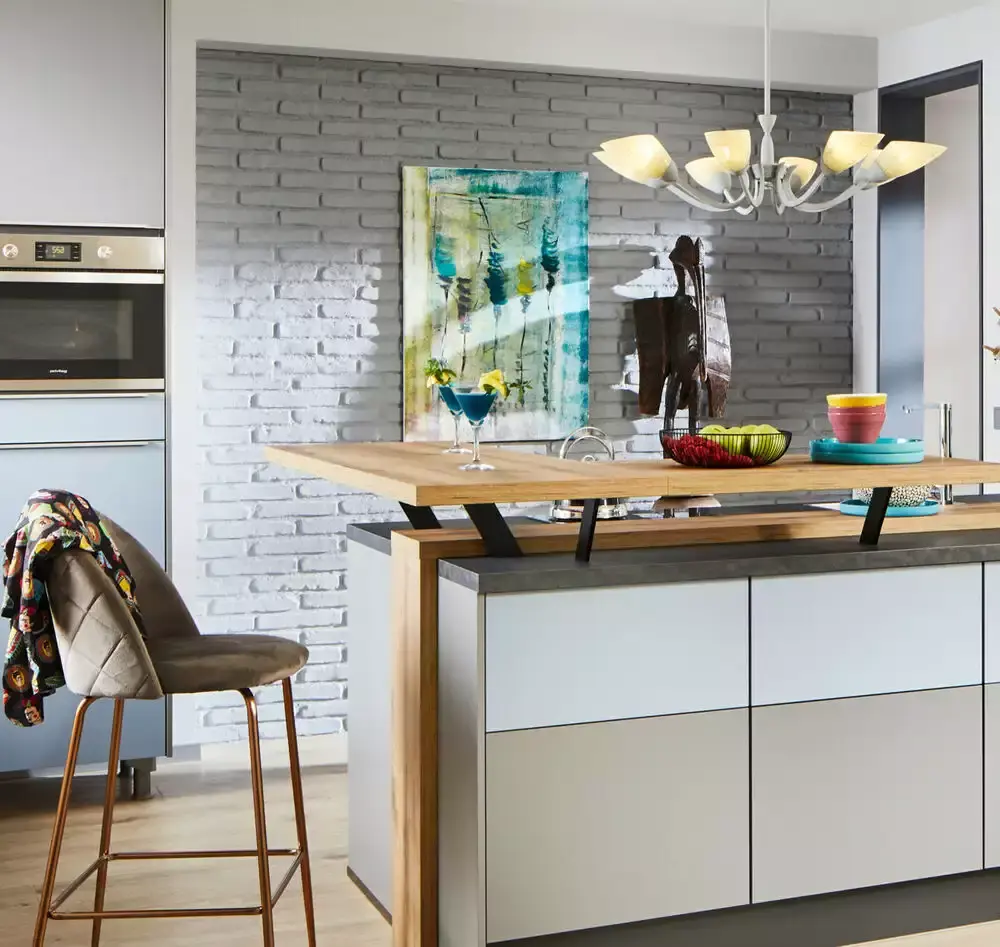 Pino Industrial Style Inselküche mit Tresen