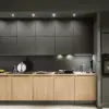 Pino Moderne Küchenzeile Eiche Aviva Grafit supermatt